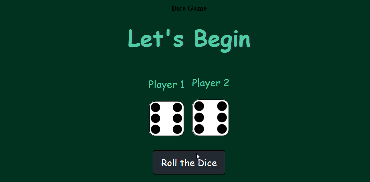 Simple Dice Game In JavaScript Free Source Code SourceCodester